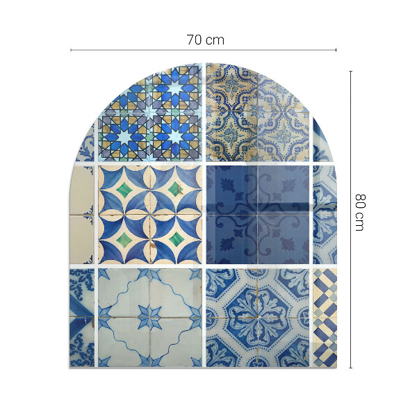 Semiovală sticlă securizată de protecție sub sobă Modele de plăci ceramice