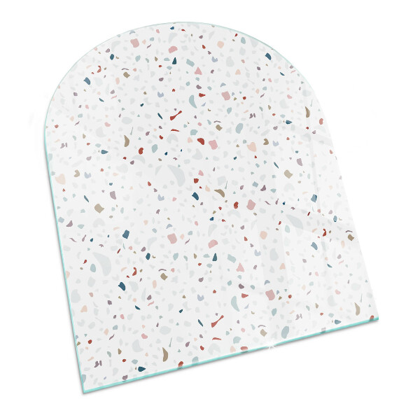 Semiovală placă de sticlă pentru șemineu Model cu forme mici