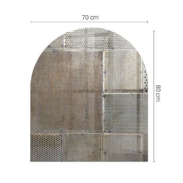 Semiovală sticlă securizată de protecție sub sobă Model de tablă perforată