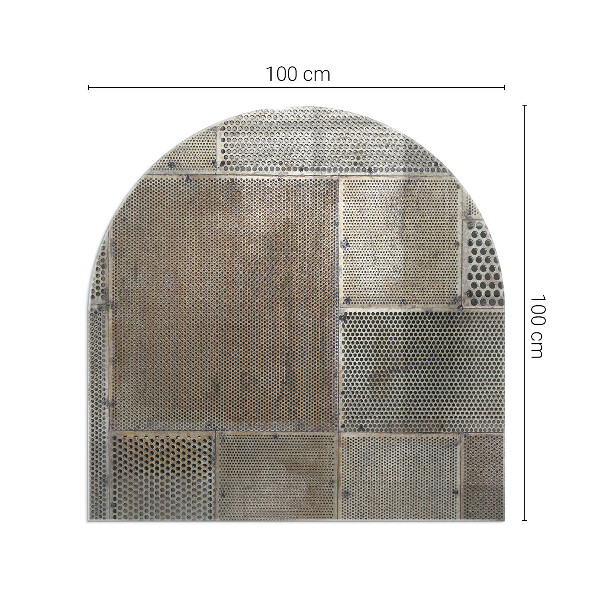 Semiovală sticlă securizată de protecție sub sobă Model de tablă perforată