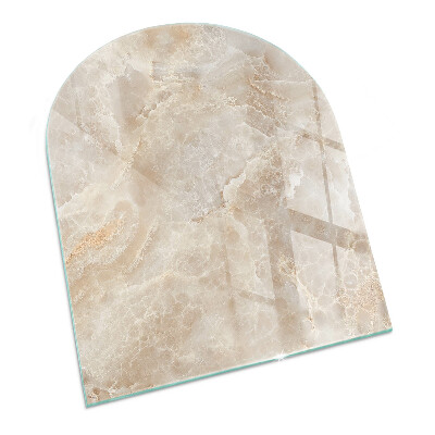 Semiovală placă de sticlă pentru șemineu Model de piatră naturală