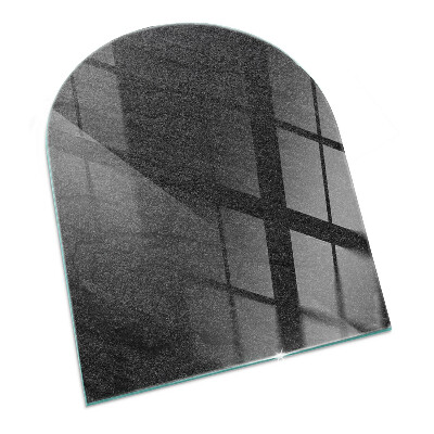 Semiovală placă de sticlă pentru șemineu Textura suprafeței pietrei