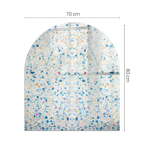 Semiovală placă de sticlă pentru șemineu Model de textură abstractă