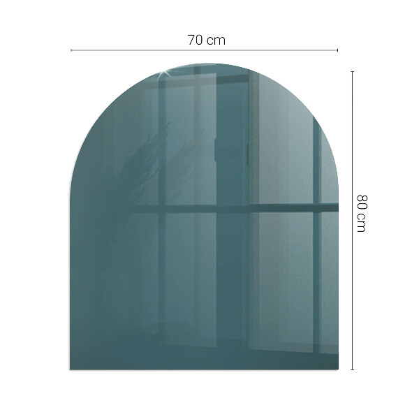 Semiovală placă de sticlă pentru șemineu Culoarea mării