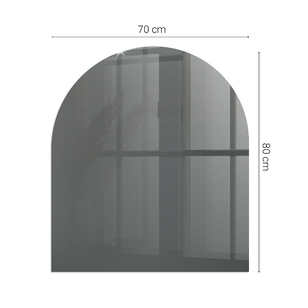 Semiovală sticlă securizată de protecție sub sobă Culoare Gri-maro