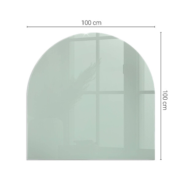 Semiovală sticlă securizată de protecție sub sobă Culoare Verde Deschis