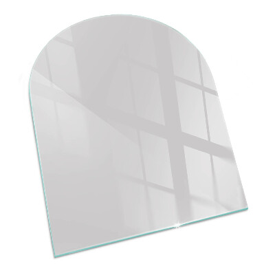 Semiovală placă de sticlă pentru șemineu Culoare Gri