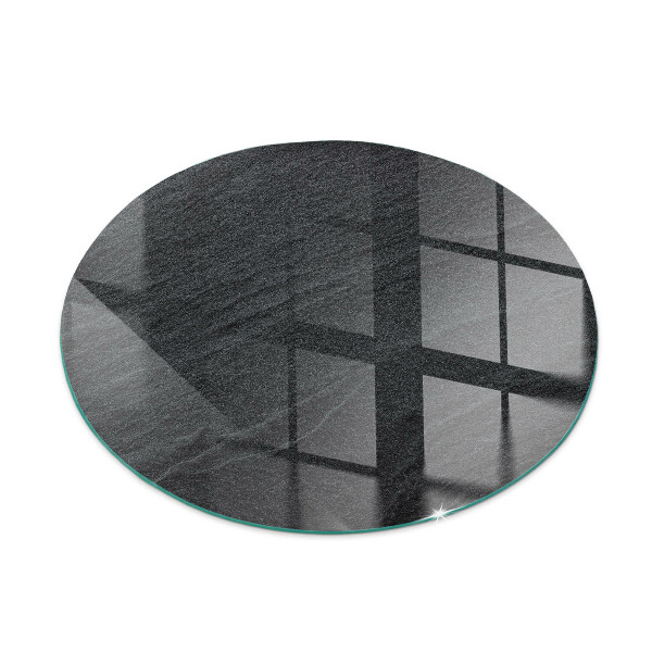 Rotundă placă de sticlă pentru șemineu Textură de piatră naturală