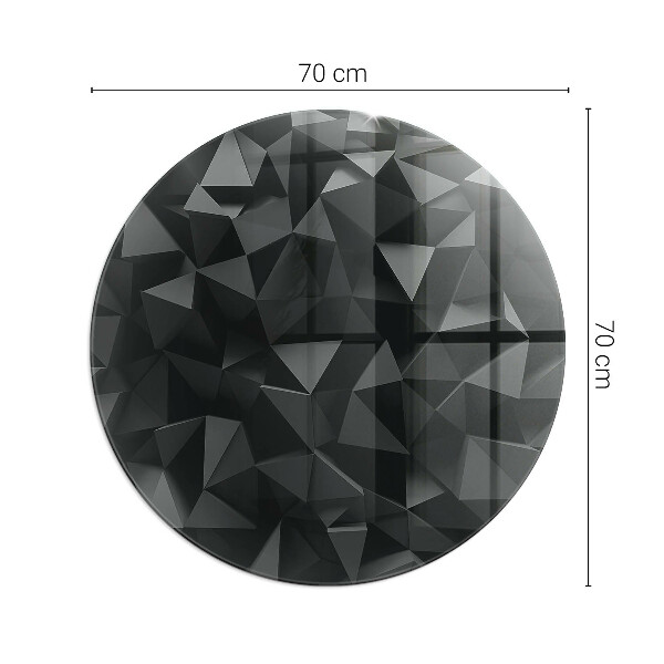 Rotundă sticlă sub șemineu Geometrie tridimensională
