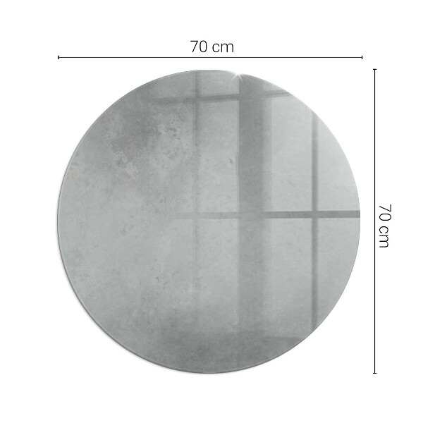 Rotundă sticlă securizată de protecție sub sobă Textură de beton cu efect