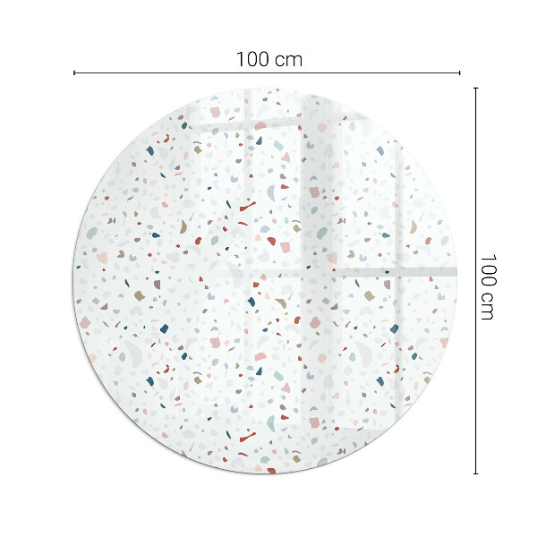 Rotundă placă de sticlă pentru șemineu Model cu forme mici