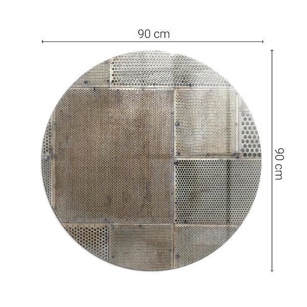 Rotundă sticlă securizată de protecție sub sobă Model de tablă perforată