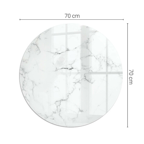 Rotundă sticlă securizată de protecție sub sobă Model de marmură cu vene