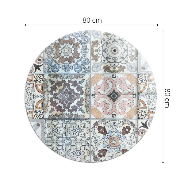 Rotundă placă de sticlă pentru șemineu Modele de mozaic în plăci