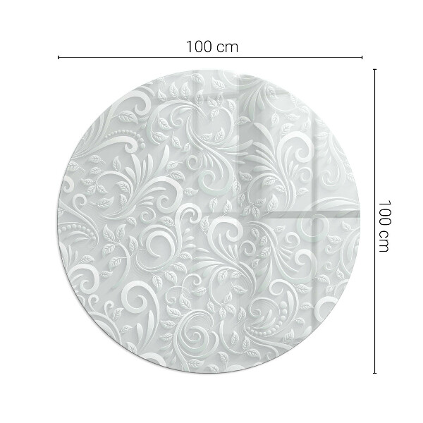 Rotundă sticlă securizată de protecție sub sobă Model elegant de plante
