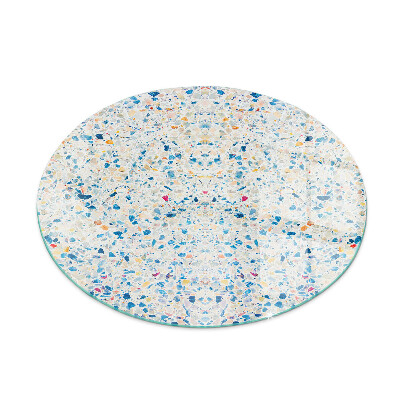 Rotundă placă de sticlă pentru șemineu Model de textură abstractă