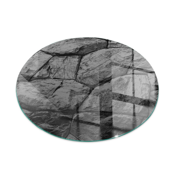 Rotundă sticlă securizată de protecție sub sobă Model de piatră naturală