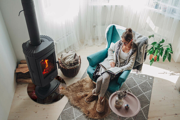 Rotundă sticlă sub șemineu Buchet de flori în detaliu