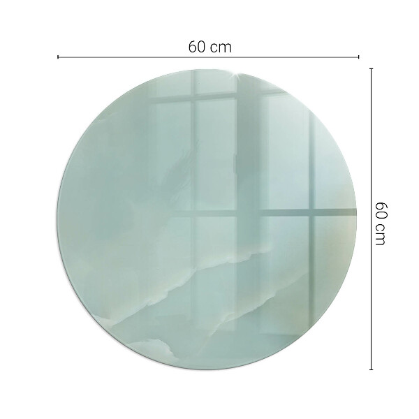 Rotundă sticlă sub șemineu Model delicat de marmură
