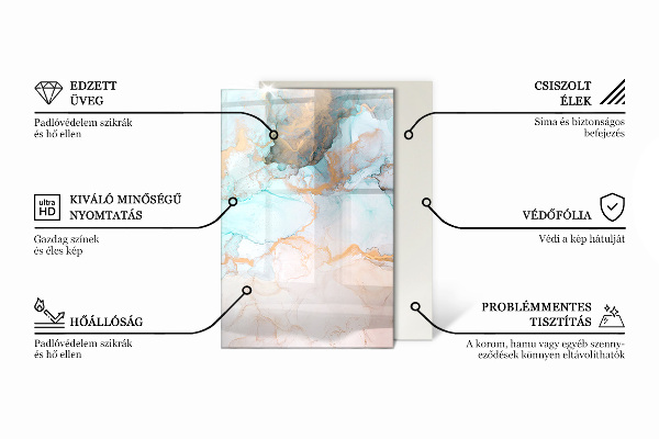 Dreptunghiulară sticlă securizată protecție sub sobă Fibrele lemnului în secțiune transversală