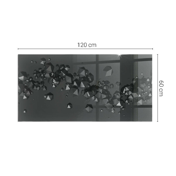 Dreptunghiulară sticlă securizată protecție sub sobă Nor abstract de solide