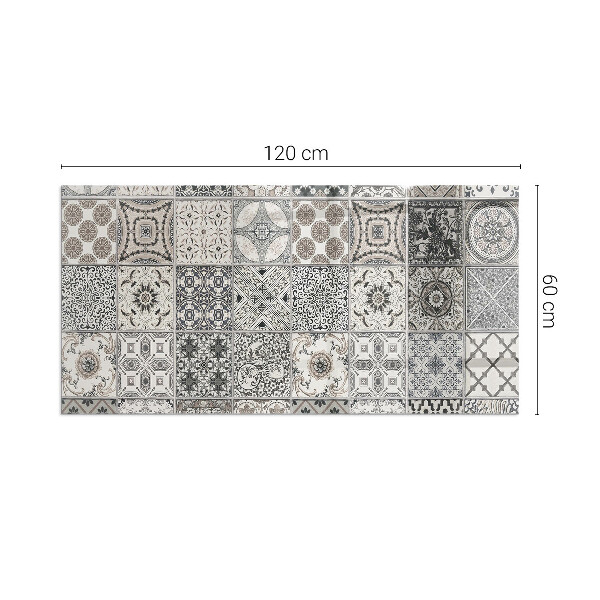 Dreptunghiulară protecție sub sobă Modele decorative de plăci