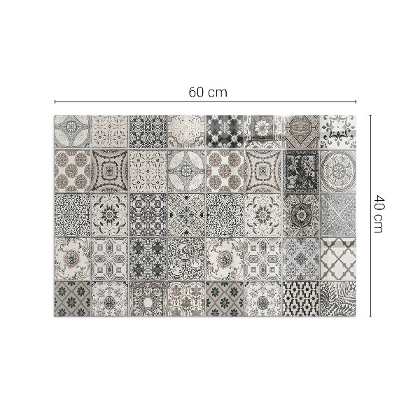 Dreptunghiulară protecție sub sobă Modele decorative de plăci