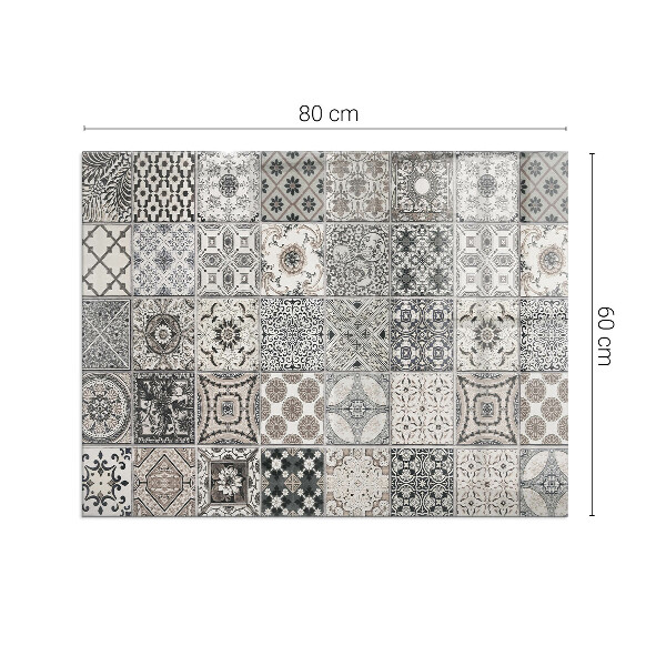 Dreptunghiulară protecție sub sobă Modele decorative de plăci