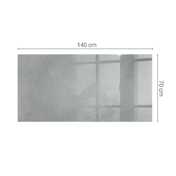 Dreptunghiulară sticlă securizată protecție sub sobă Textură de beton cu efect