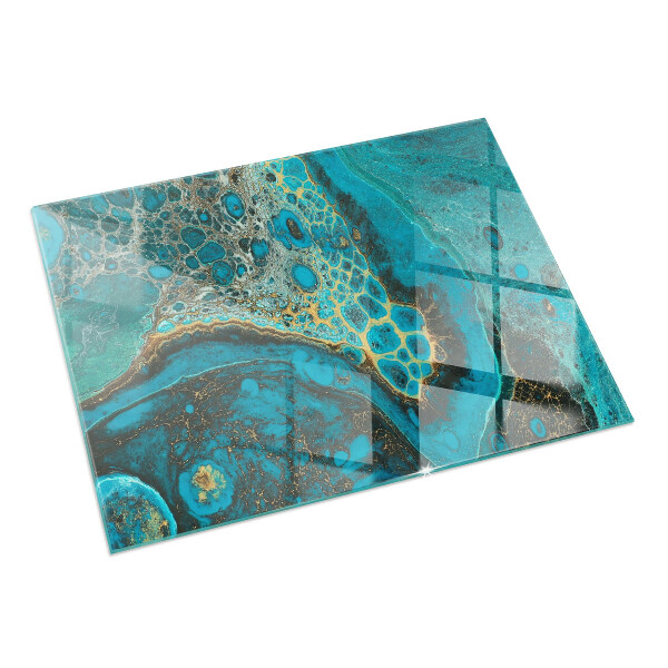 Dreptunghiulară protecție sub sobă Model organic abstract