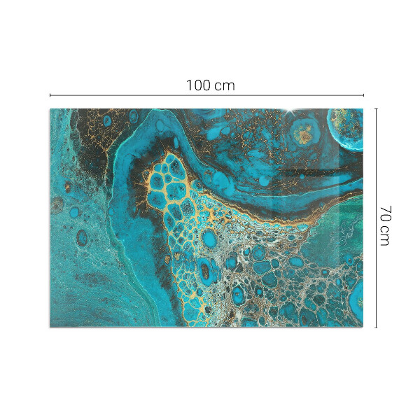 Dreptunghiulară protecție sub sobă Model organic abstract