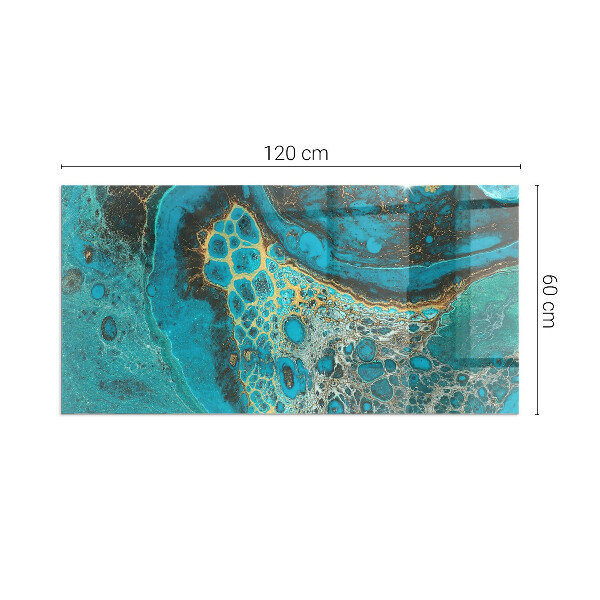 Dreptunghiulară protecție sub sobă Model organic abstract