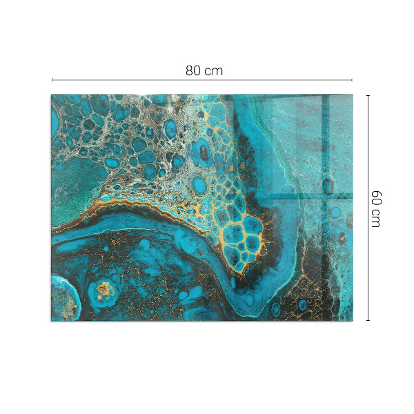 Dreptunghiulară protecție sub sobă Model organic abstract