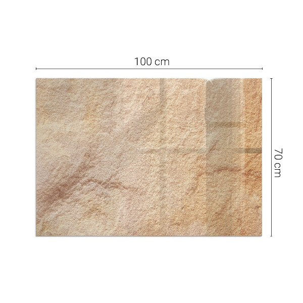 Dreptunghiulară sticlă sub șemineu Textură de piatră naturală