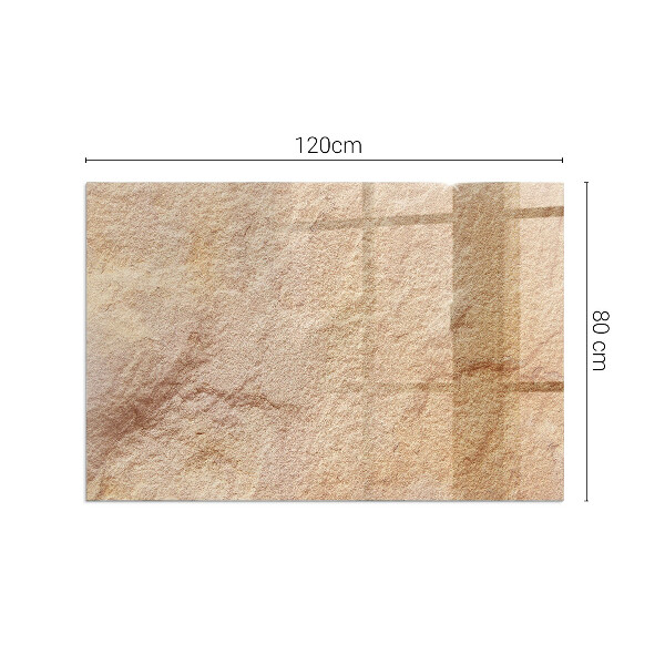 Dreptunghiulară sticlă sub șemineu Textură de piatră naturală