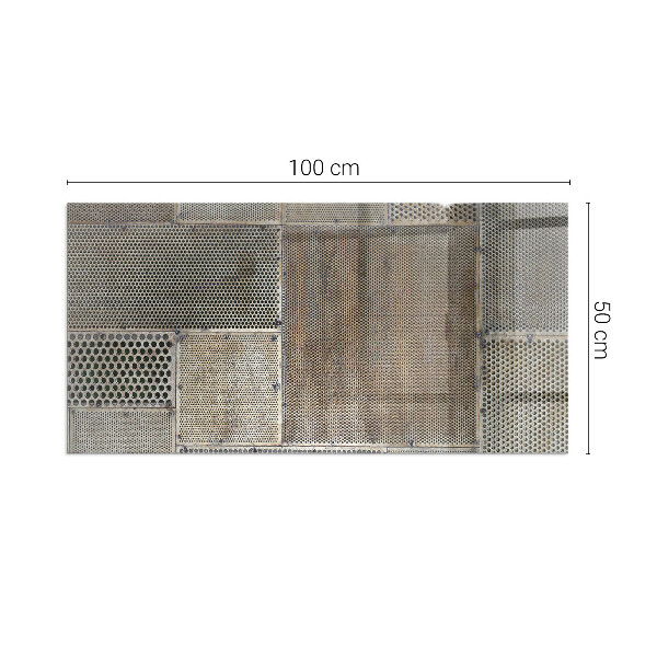 Dreptunghiulară sticlă securizată protecție sub sobă Model de tablă perforată