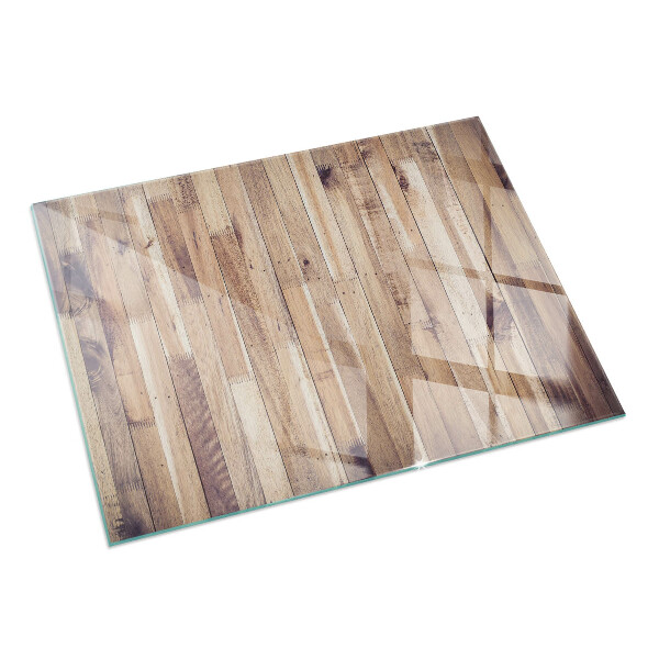 Dreptunghiulară sticlă sub șemineu Placă de lemn în machetă