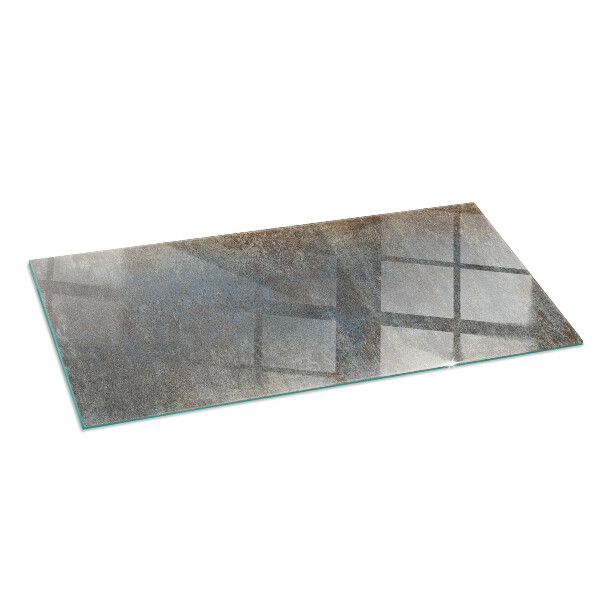 Dreptunghiulară sticlă securizată protecție sub sobă Model de textură abstractă