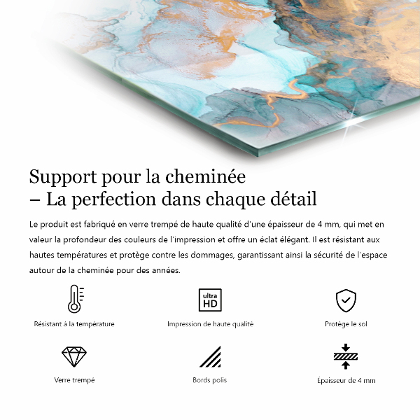 Dreptunghiulară protecție sub sobă Modele de mozaic în plăci