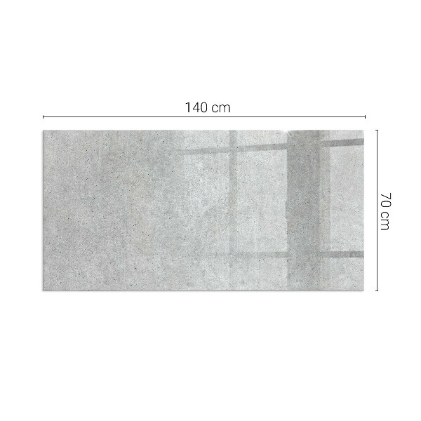 Dreptunghiulară sticlă securizată protecție sub sobă Textură de beton brut