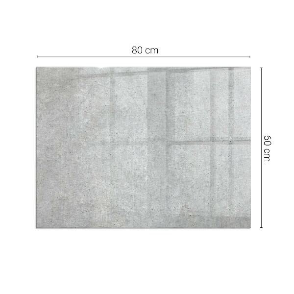 Dreptunghiulară sticlă securizată protecție sub sobă Textură de beton brut