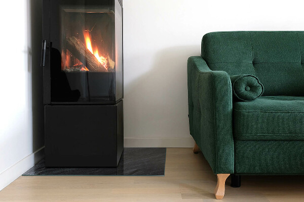 Dreptunghiulară protecție sub sobă Textura suprafeței pietrei