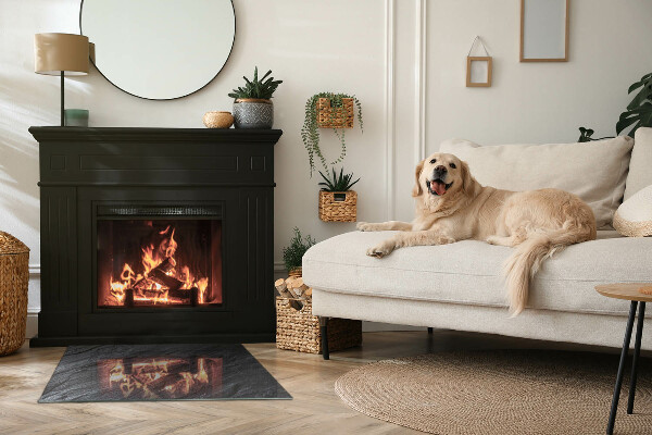 Dreptunghiulară protecție sub sobă Textura suprafeței pietrei