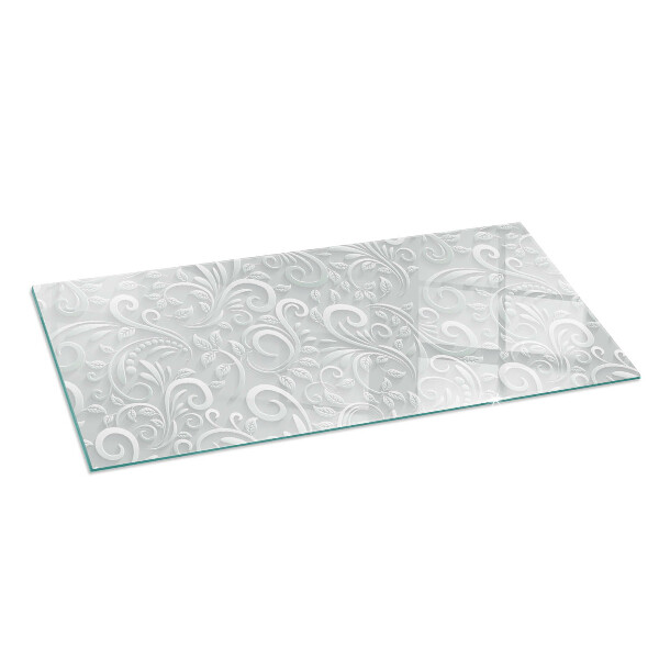 Dreptunghiulară sticlă securizată protecție sub sobă Model elegant de plante