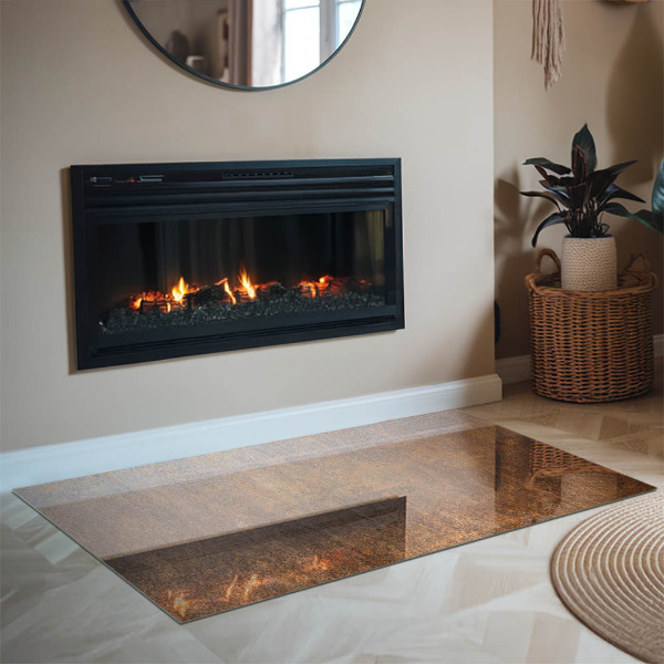 Dreptunghiulară protecție sub sobă Textură de rugină pe fundal