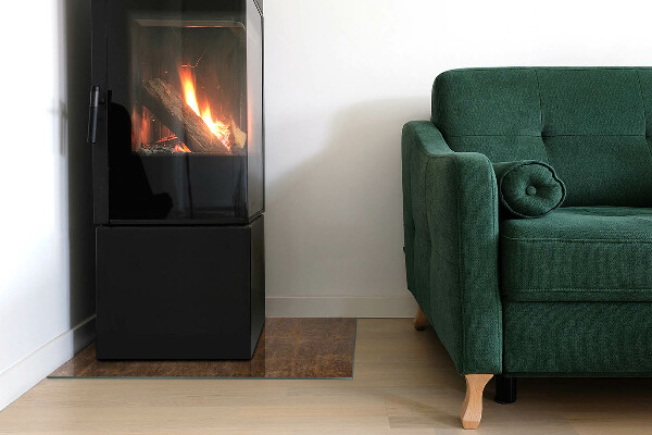 Dreptunghiulară protecție sub sobă Textură de rugină pe fundal