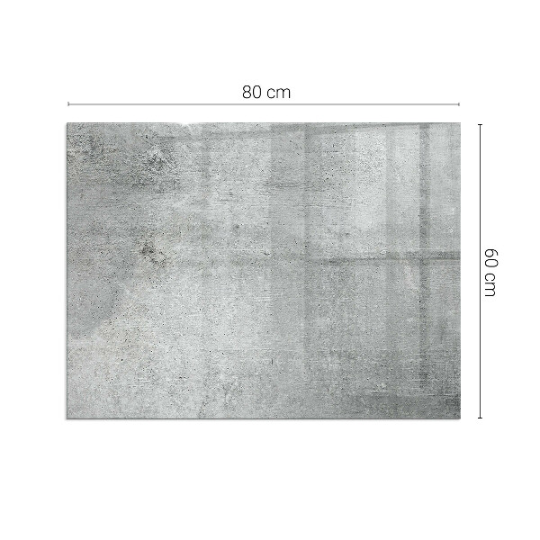 Dreptunghiulară sticlă securizată protecție sub sobă Textură de beton brut