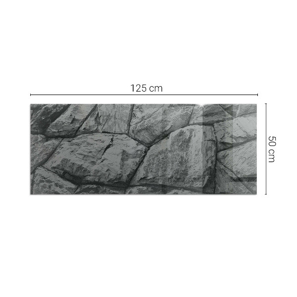 Dreptunghiulară sticlă securizată protecție sub sobă Model de piatră naturală