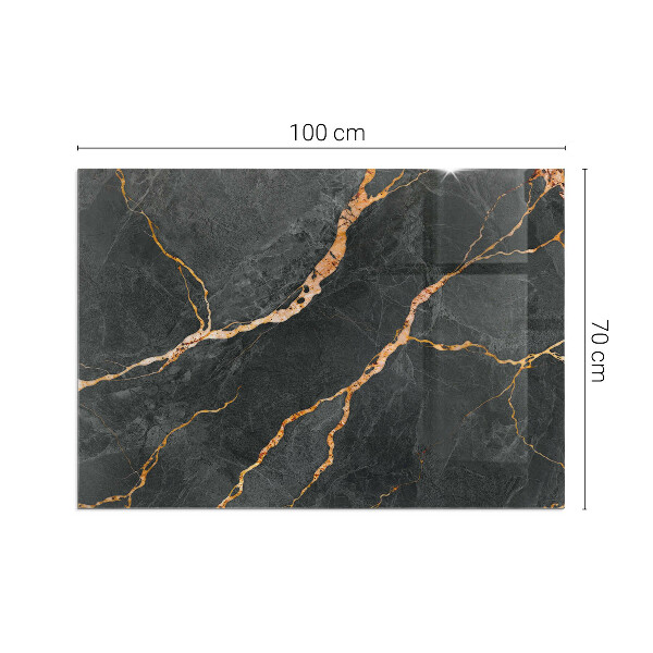 Dreptunghiulară protecție sub sobă Marmură elegantă cu vene
