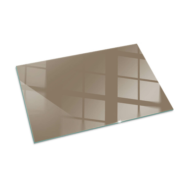 Dreptunghiulară sticlă sub șemineu Culoare Maro